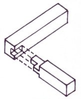 exploded haunched mortise and tenon