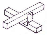 exploded halving joint